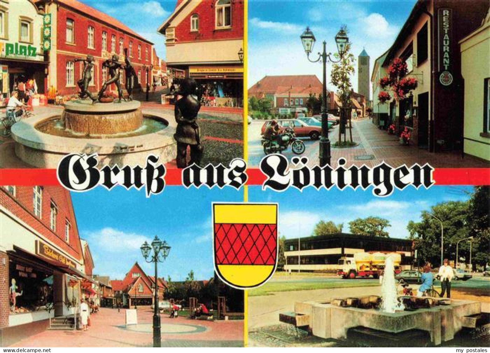 73967731 Loeningen Motive Im Stadtzentrum Brunnen Restaurant - Loeningen