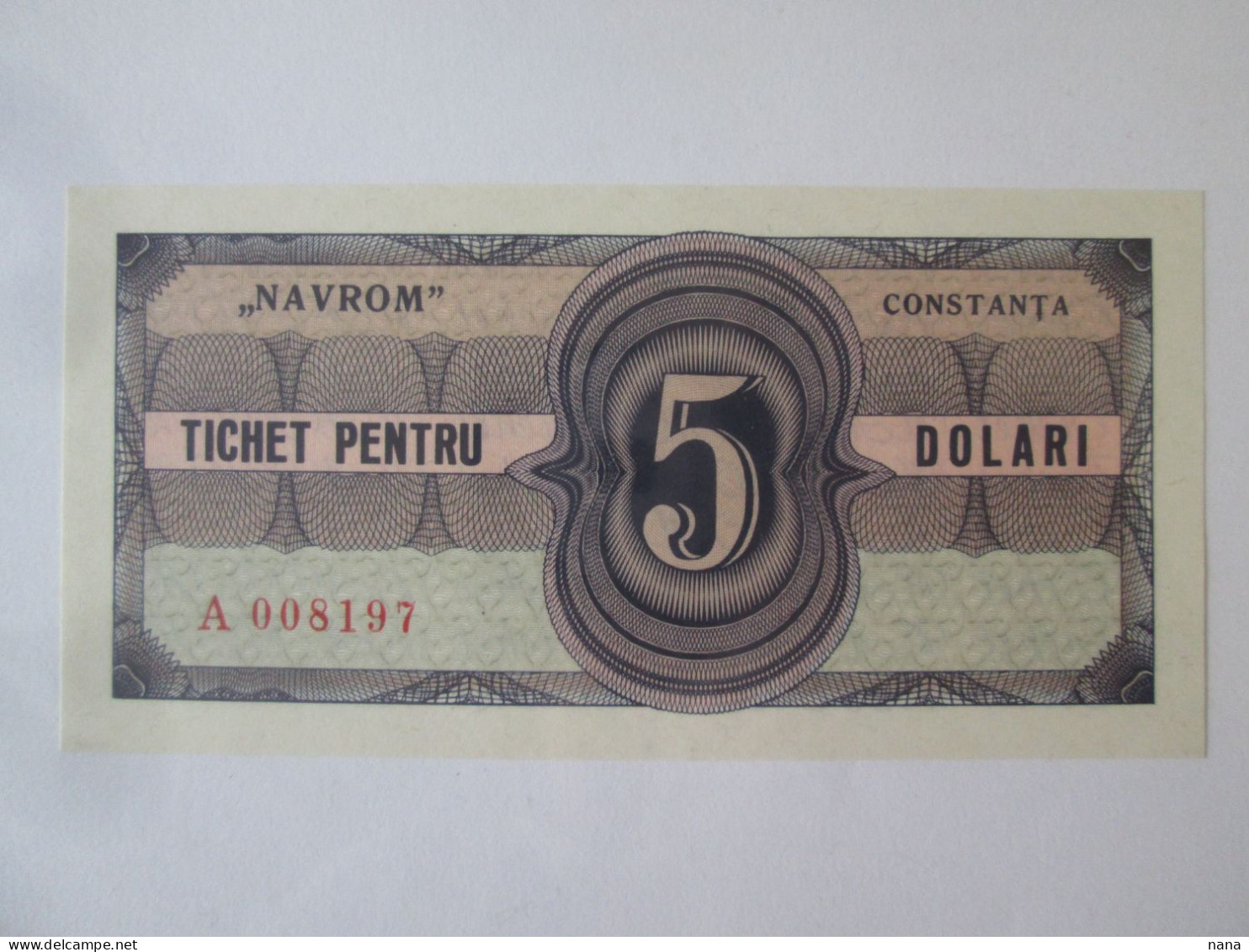 Romania 5 Dollars UNC Navrom,foreign Exchange Certificate From The 80's,see Pictures - Romania