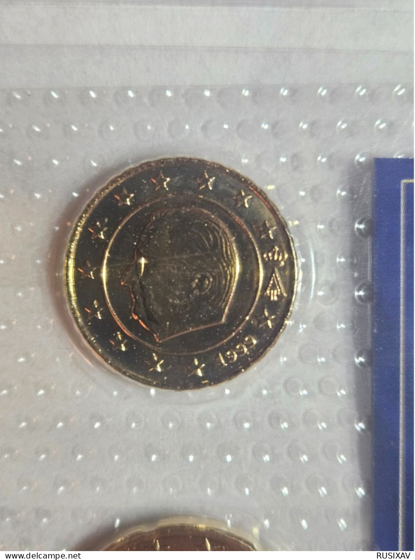 Belgique Série euros complète vergoldet - dorée 24 carats