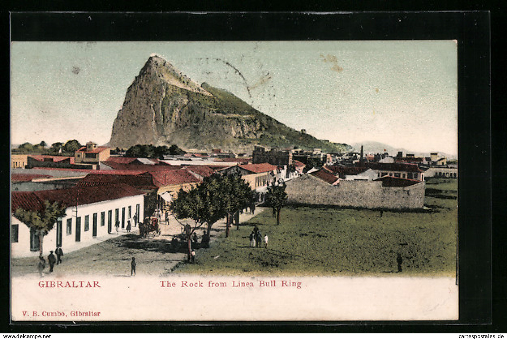 Postal Gibraltar, The Rock From Linea Bull Ring  - Gibraltar
