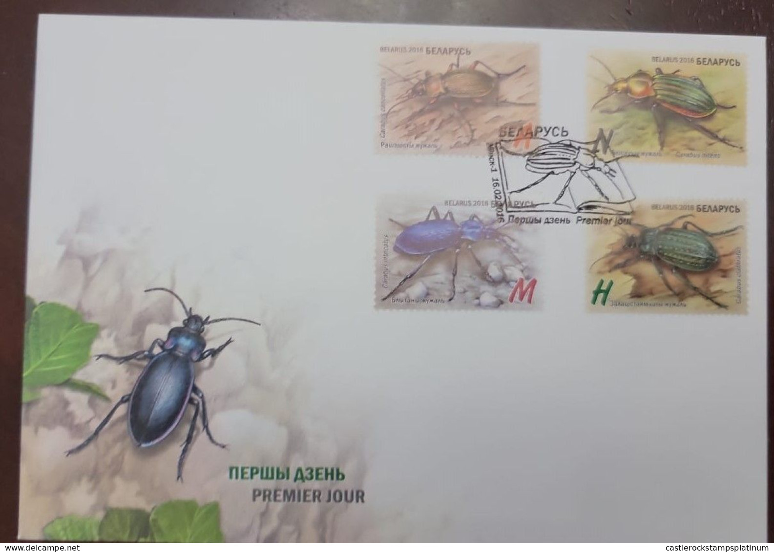 O) 2016 BELARUS, INSECTS - CARABUS INTRICATUS. FDC XF - Belarus