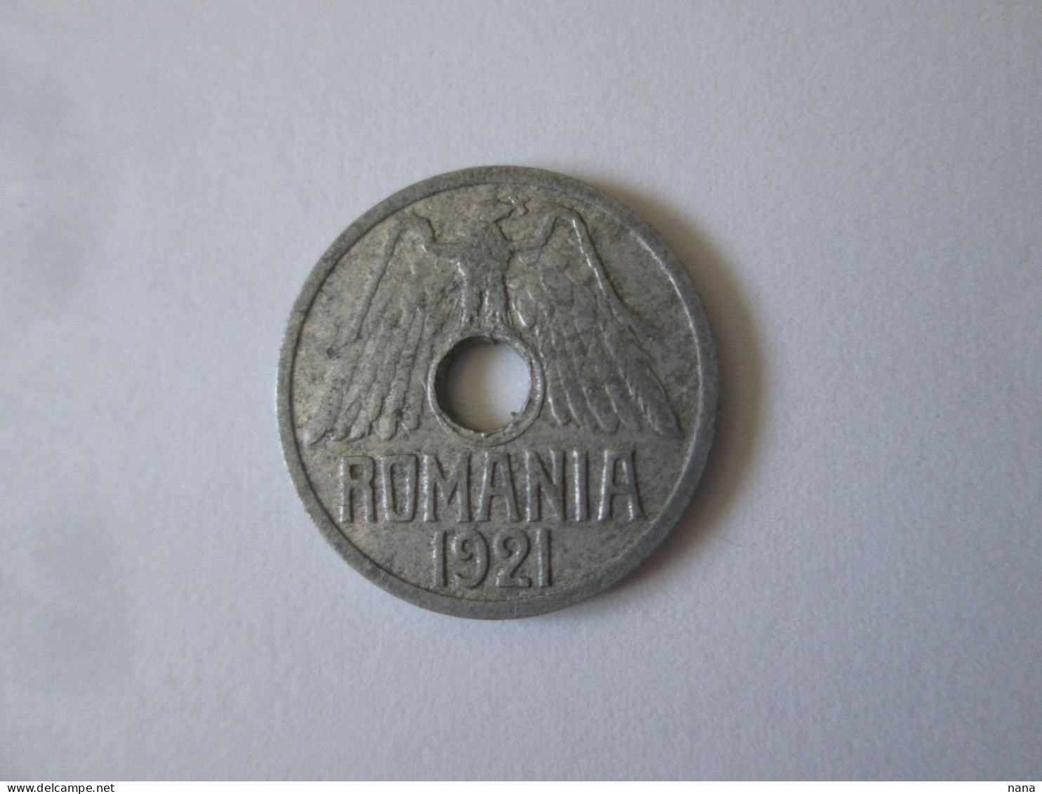Roumanie 50 Bani 1921 Piece De Monnaie En Aluminium/Romania 50 Bani 1921 Aluminum Coin - Rumania