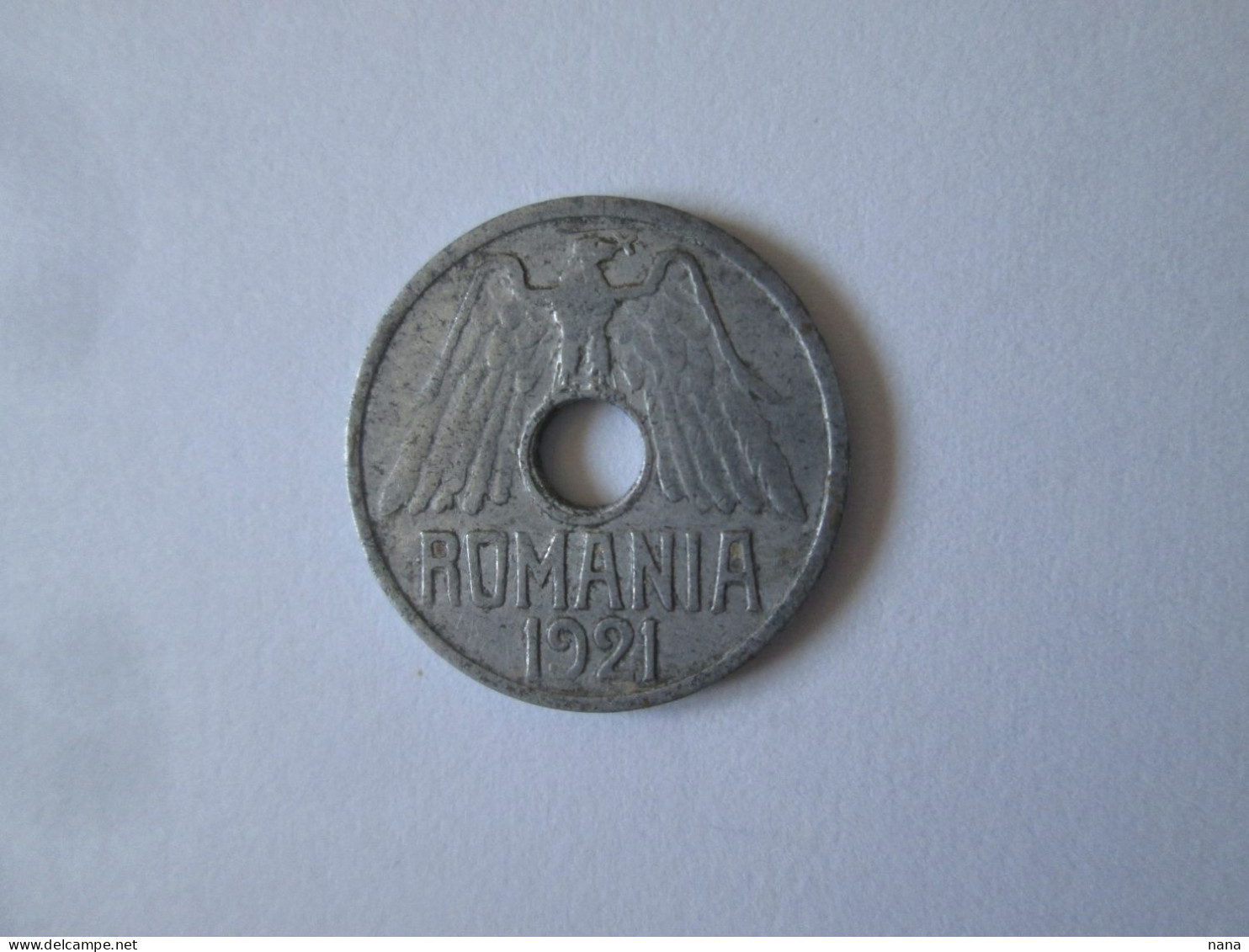 Roumanie 50 Bani 1921 Piece De Monnaie En Aluminium/Romania 50 Bani 1921 Aluminum Coin - Rumania