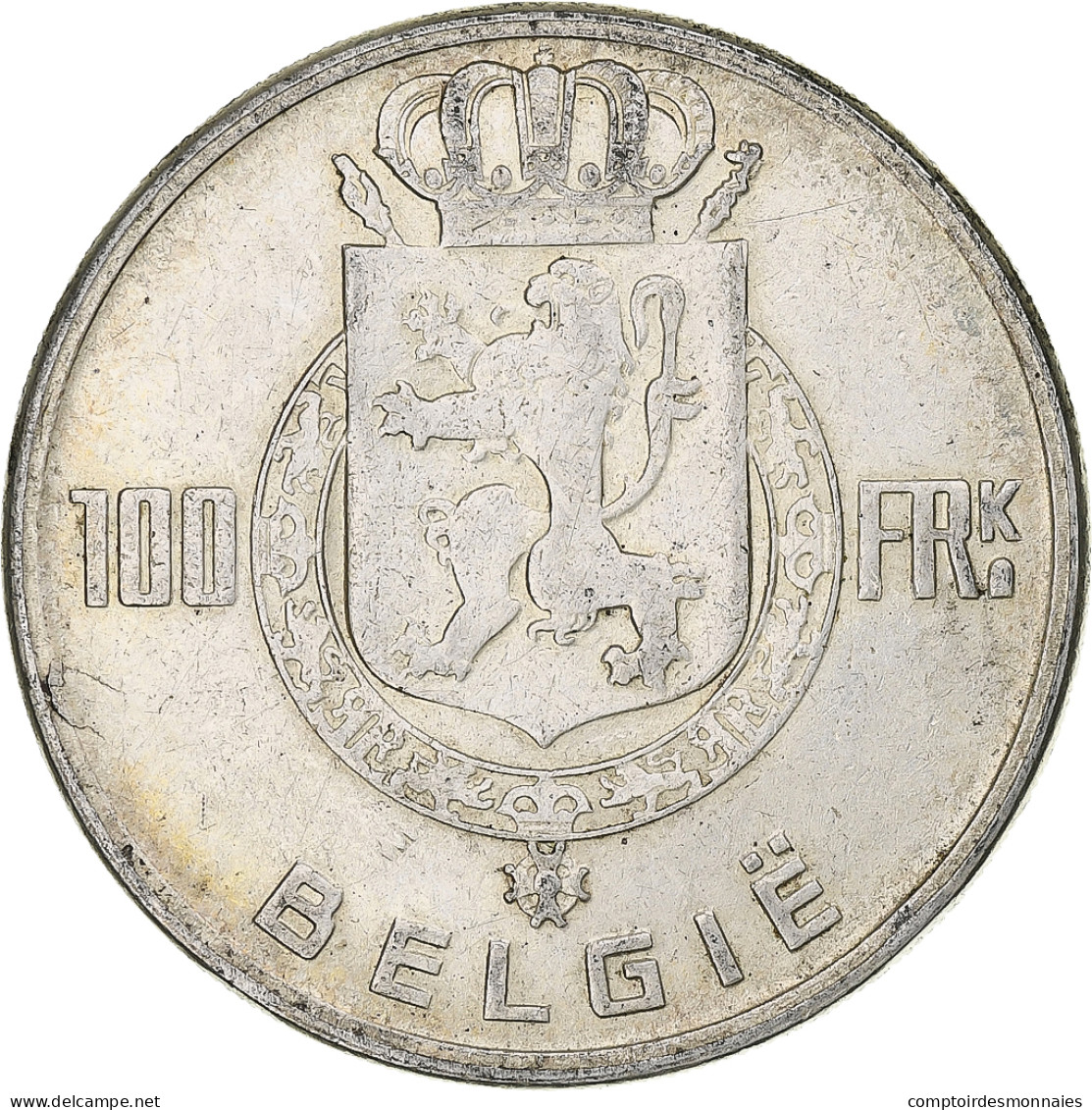 Belgique, Régence Prince Charles, 100 Frank, 1949, Bruxelles, Argent, TTB - 100 Franc