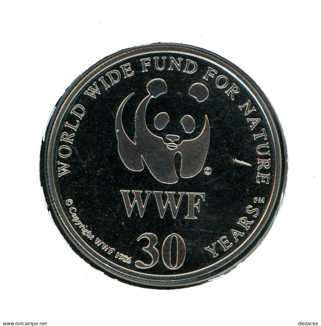 Obervolta 1993 Numisbrief Medaille Gepard 30 Jahre WWF, CuNi PP (MD845 - Non Classés