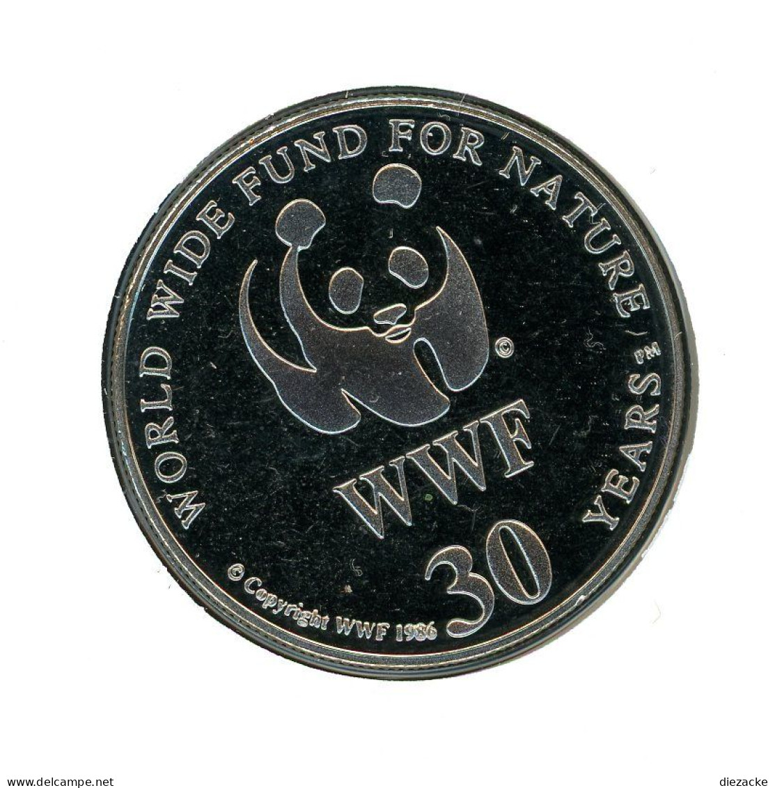 Malaysia 1995 Numisbrief Medaille Nebelparder 30 Jahre WWF, CuNi PP (MD844 - Ohne Zuordnung