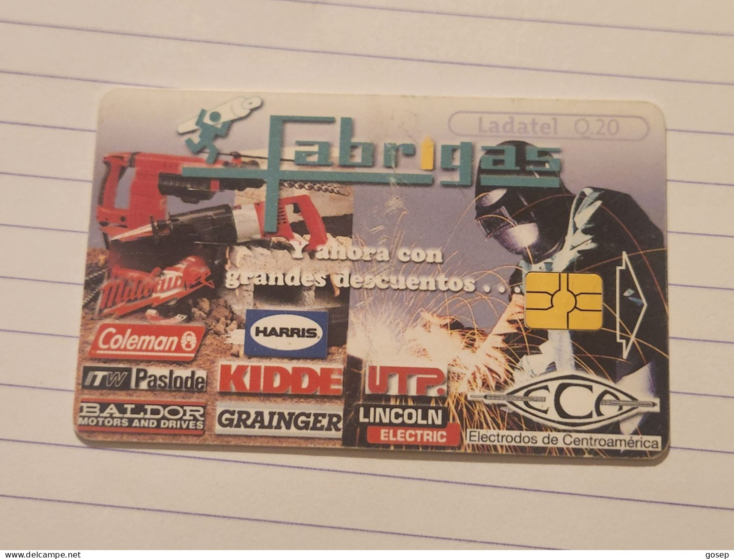 Guatemala-(GU-TLG-0038)-Fabigras-(25)-(ladatel Q.20)-(0008559207)-used Card+1 Card Prepiad Free - Guatemala