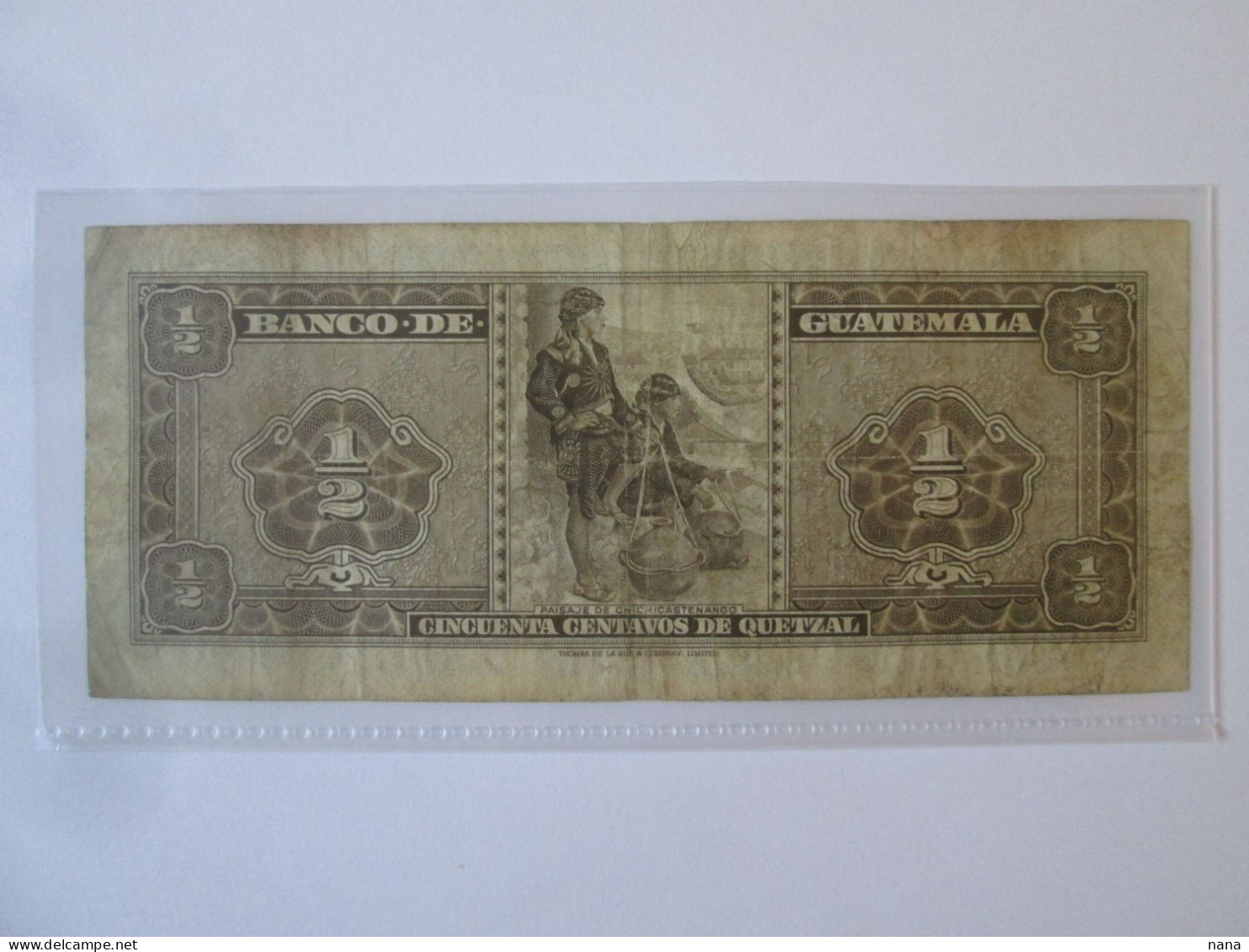 Rare! Guatemala 50 Centavos(1/2 Quetzal) 1971 Banknote,see Pictures - Guatemala