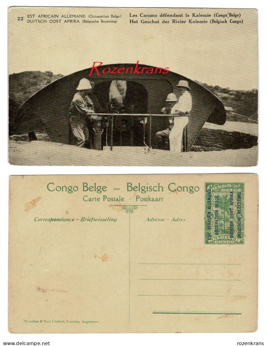 Belgisch Congo Belge Surchargé Est Africain Allemand Occupation Duitsch Oost Afrika Belgische Bezetting Obliteration - Covers & Documents