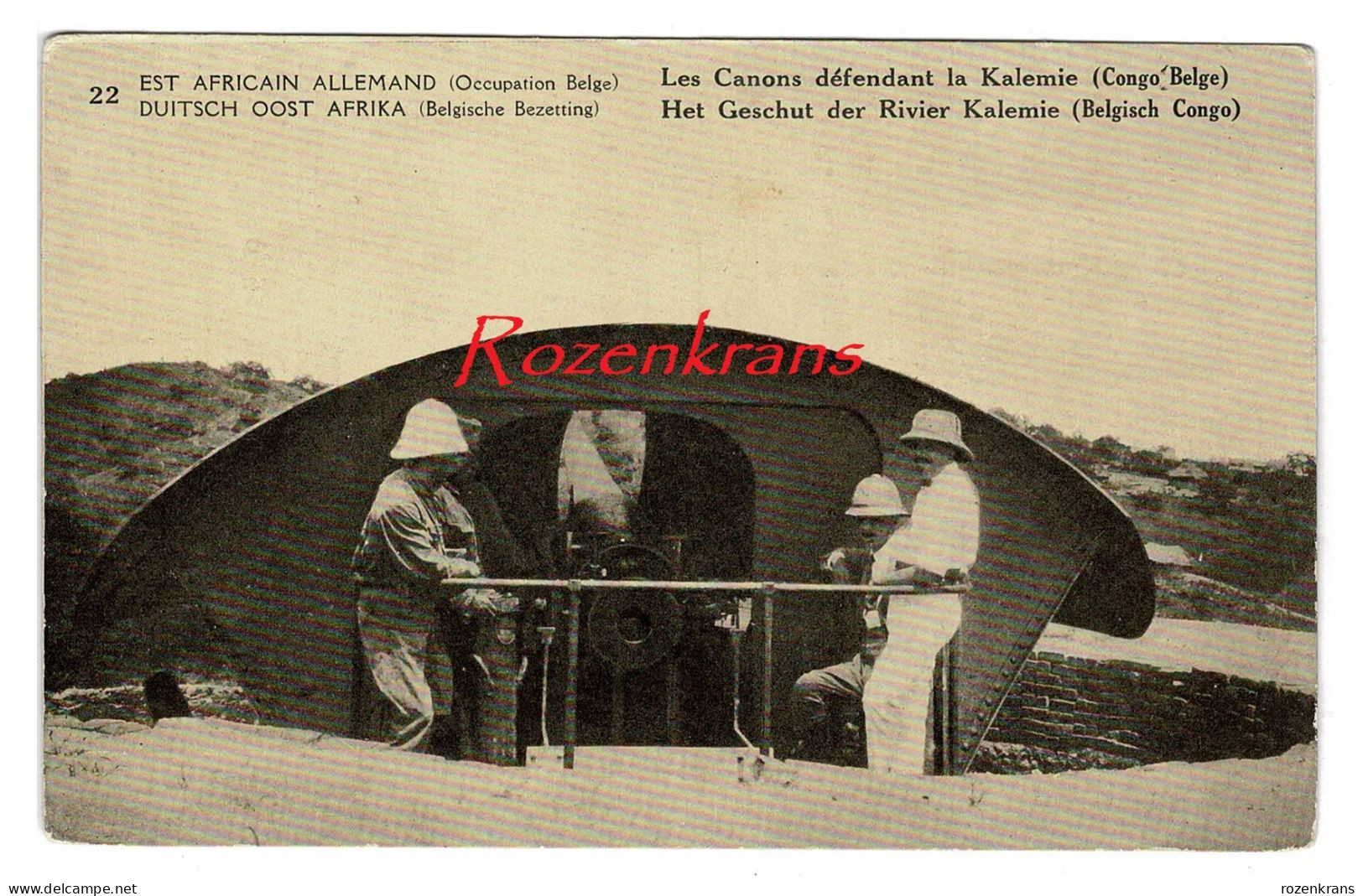 Belgisch Congo Belge Surchargé Est Africain Allemand Occupation Duitsch Oost Afrika Belgische Bezetting Obliteration - Lettres & Documents