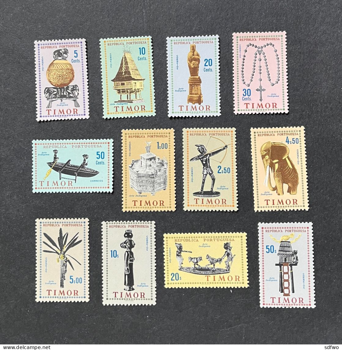 (Tv) TIMOR 1961 Native Arts Complete Set - MNH - Timor