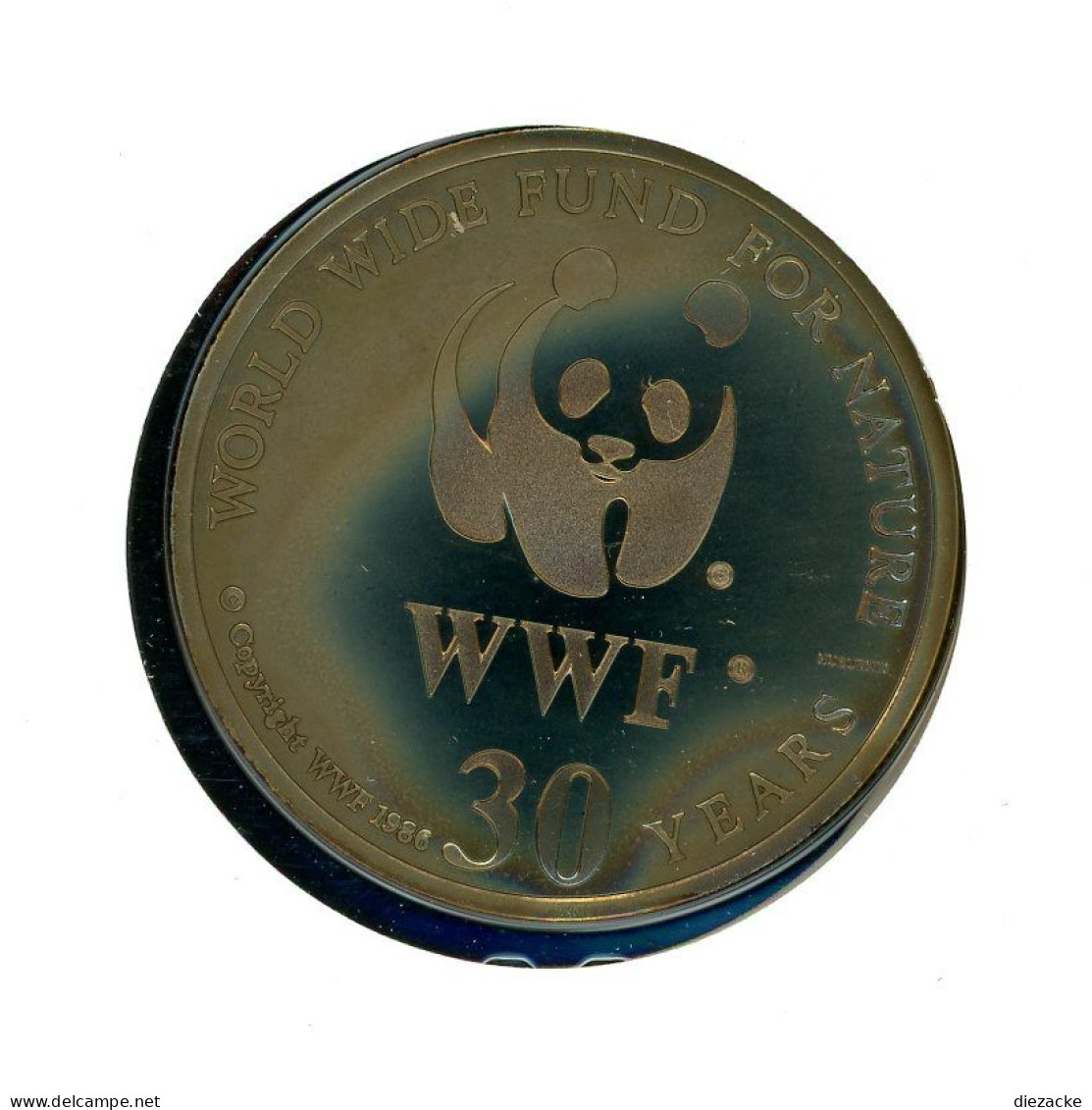 Malawi 1987 Numisbrief Medaille Kranich 30 Jahre WWF, CuNi PP (MD848 - Ohne Zuordnung