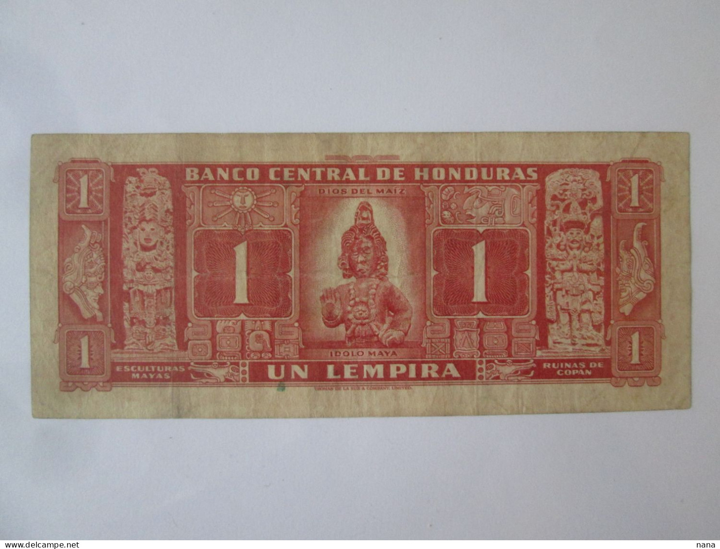 Rare! Honduras 1 Lempira 1961 Banknote,see Pictures - Honduras