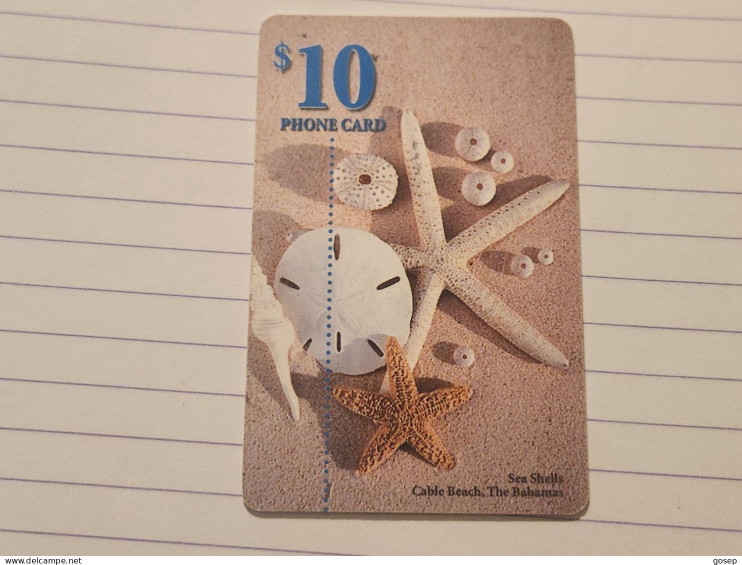 BAHAMAS-(BS-BAT-0022A-BAH-C22b)-Sea Shells /Cable Beach-(8)-($ 10.00)-(1-00373053)-used Card+1card Prepiad Free - Bahamas