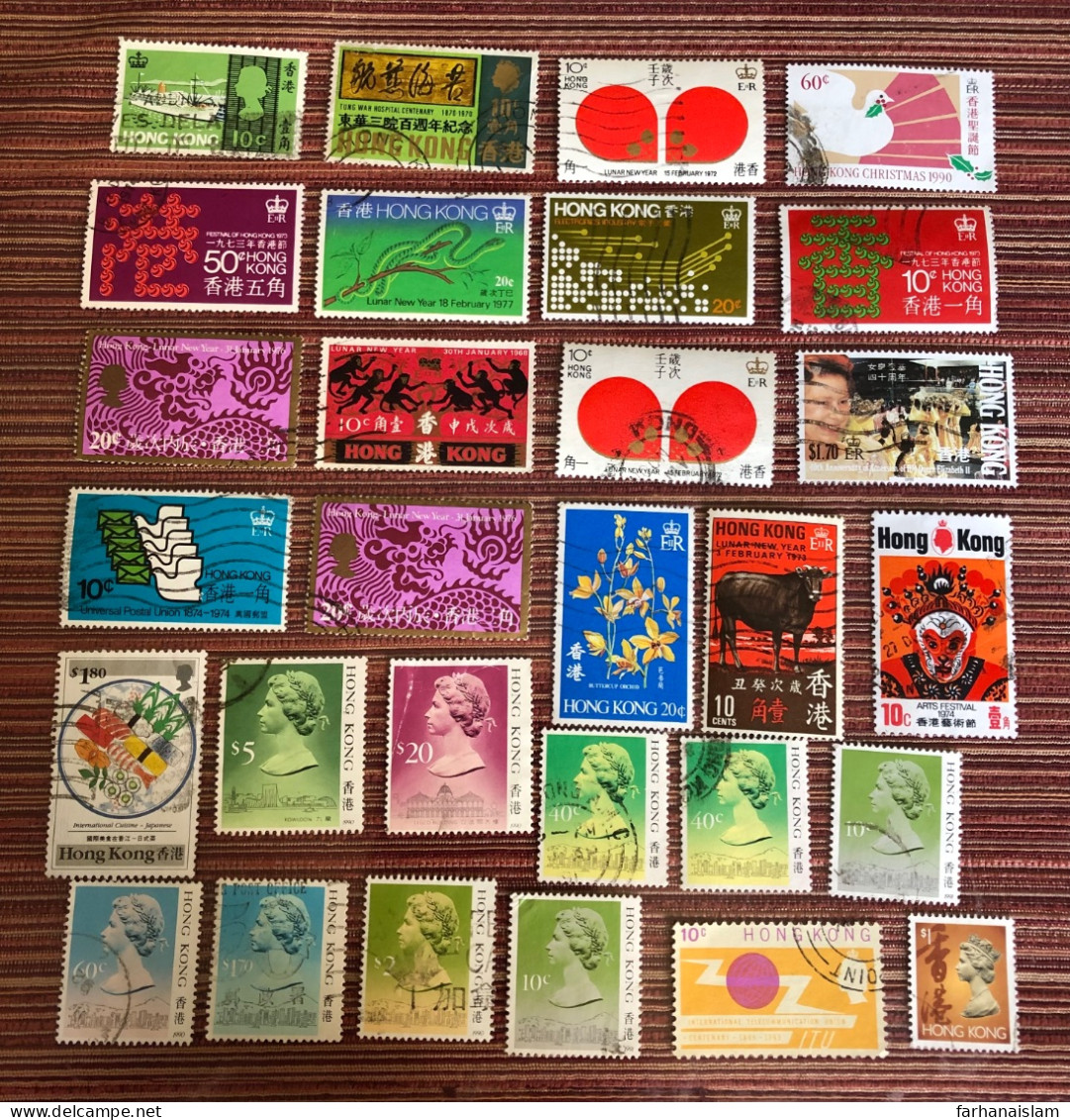 Hong Kong Postally Used Commemorative & Definitive 29 Stamps - Verzamelingen & Reeksen