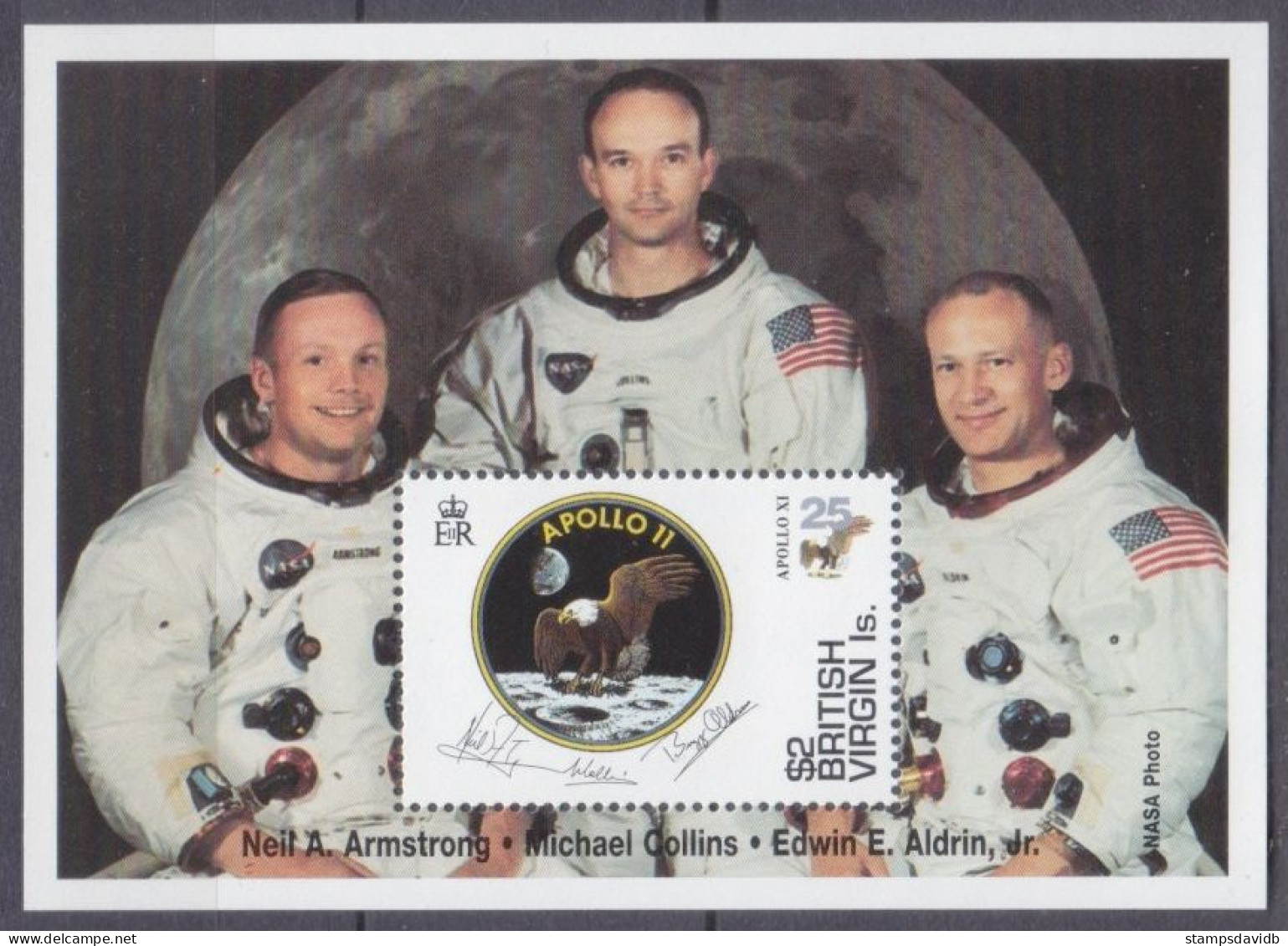 1994 British Virgin Islands 829/B83 25 Years Of Apollo 11 Moon Landing 8,00 € - Sud America