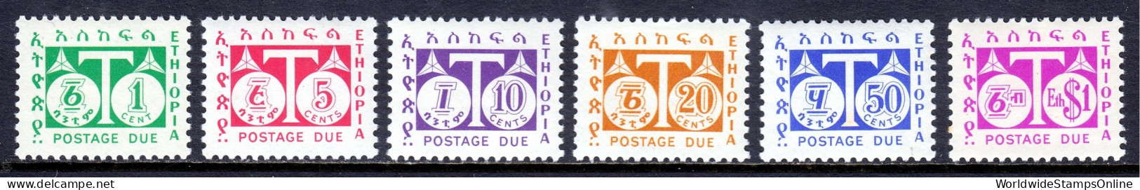 Ethiopia - Scott #J57-J62 - MH - SCV $16 - Ethiopie