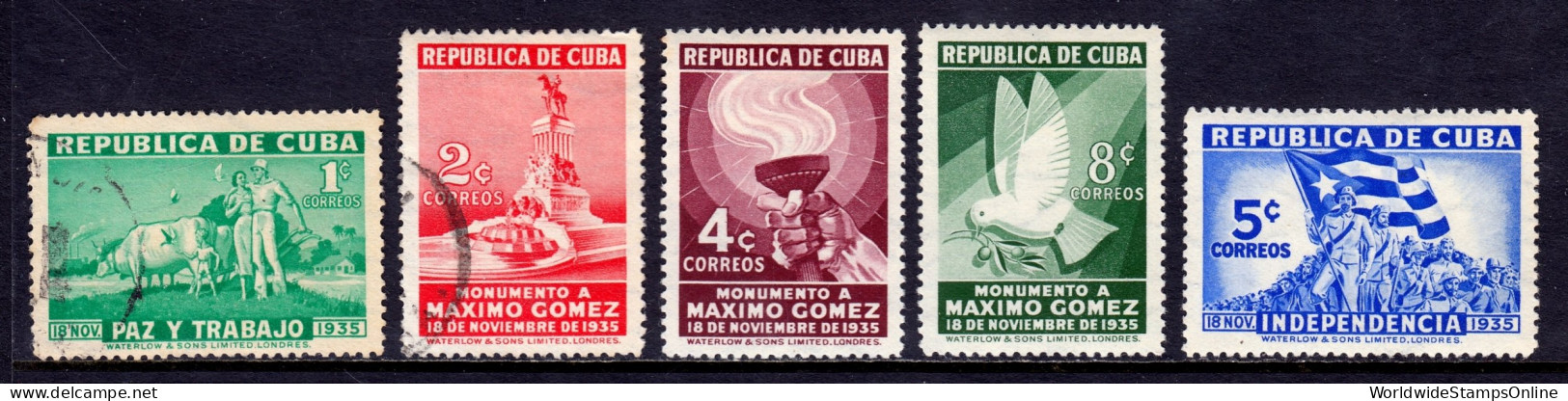 Cuba - Scott #332-336 - Used/MH - SCV $11 - Gebruikt