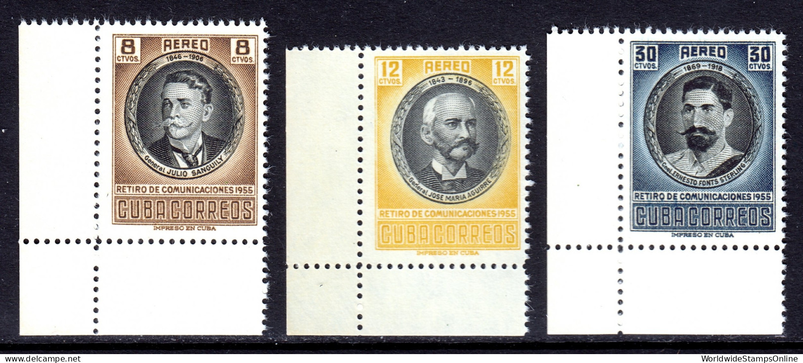 Cuba - Scott #C131-C133 - MNH - SCV $6.25 - Poste Aérienne