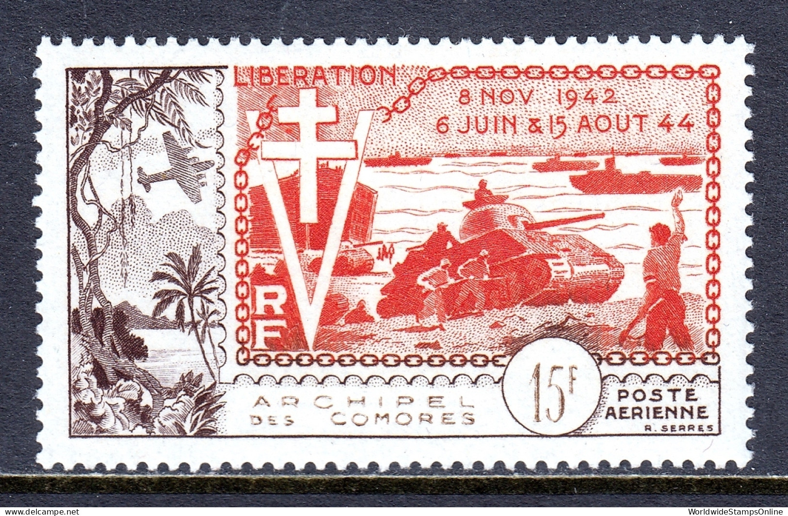 Comoro Islands - Scott #C4 - MH - SCV $35 - Unused Stamps