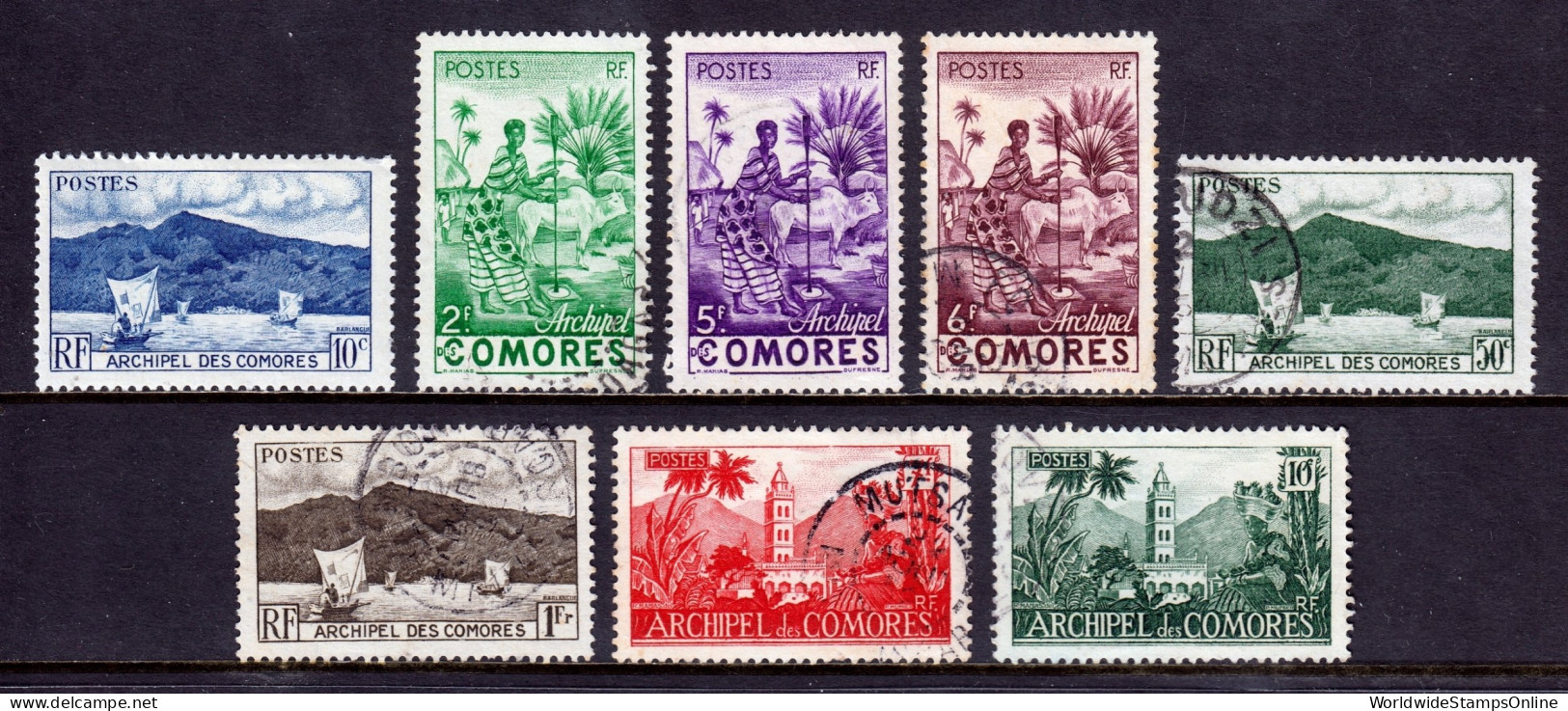 Comoro Islands - Scott #30//37 - Used - See Description - SCV $5.40 - Usati