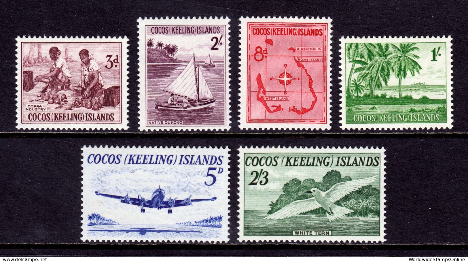 Cocos Islands - Scott #1-6 - MNH - SCV $30 - Kokosinseln (Keeling Islands)