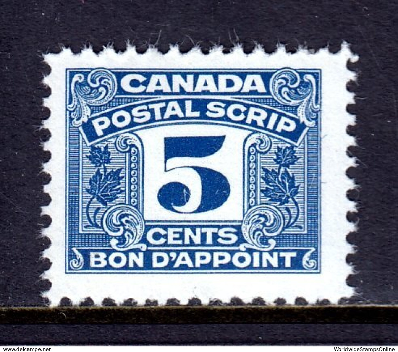 Canada - Van Dam #FPS45 - MNH - Fingerprint On Reverse - CV $12 - Fiscaux