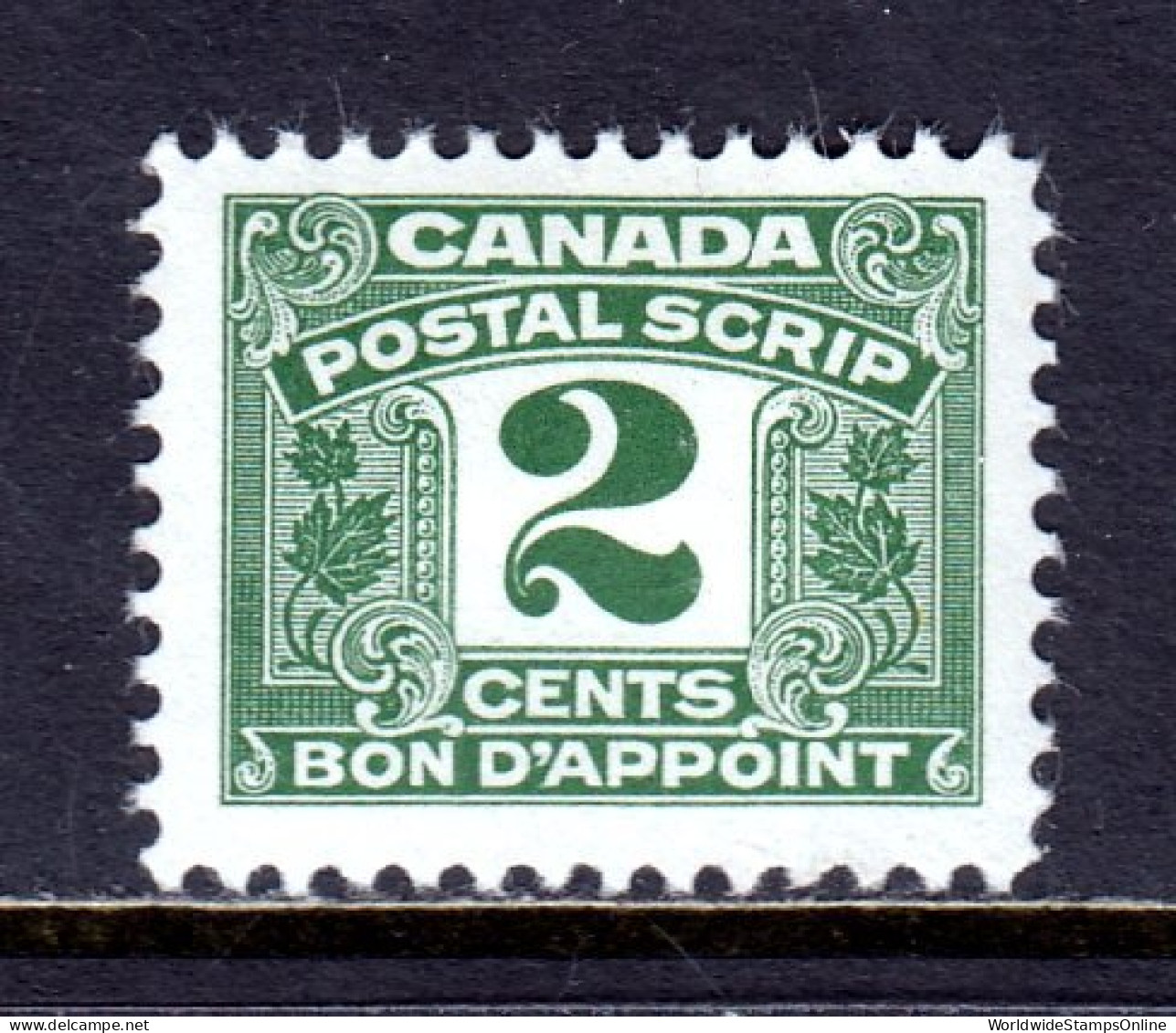 Canada - Van Dam #FPS42 - MH - CV $25 - Fiscale Zegels