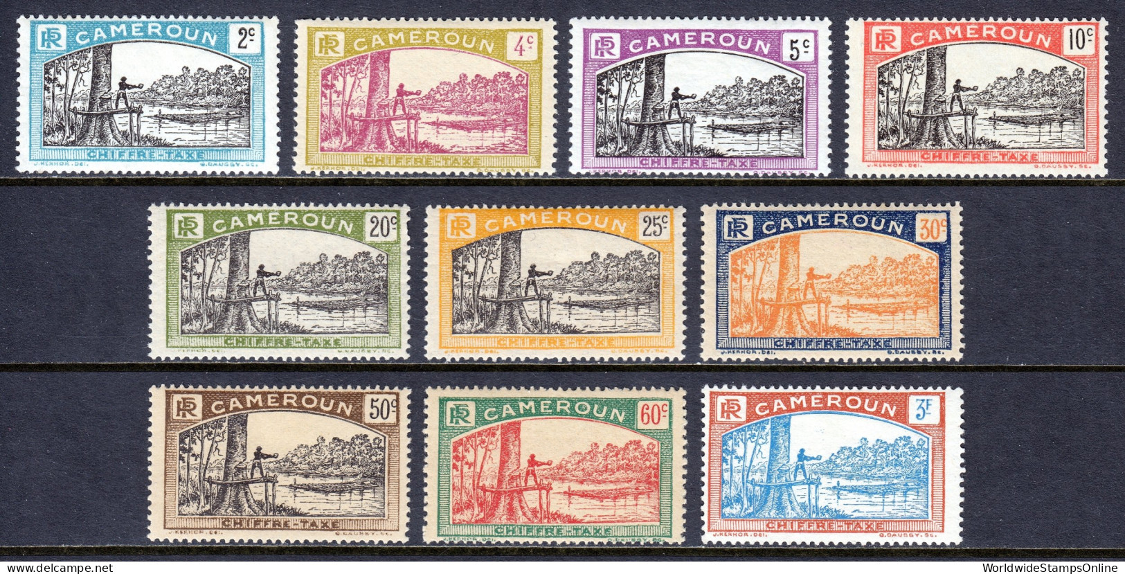 Cameroun - Scott #J1//J13 - MH - Short Set, See Description - SCV $16 - Nuevos