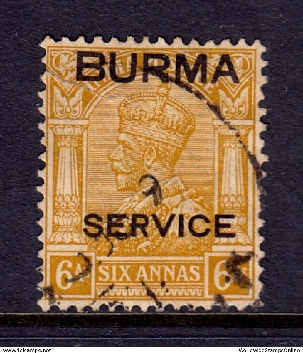 Burma - Scott #O8 - Used - A Bit Of Creasing, Pencil/rev. - SCV $20 - Burma (...-1947)