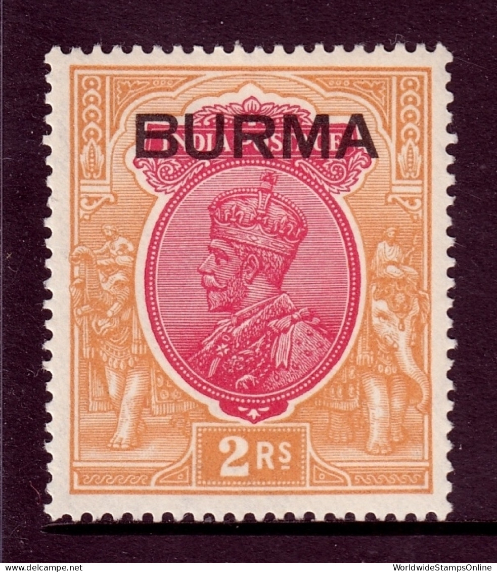 Burma - Scott #14 - MH - Thin Speck On Hinge - SCV $29 - Burma (...-1947)