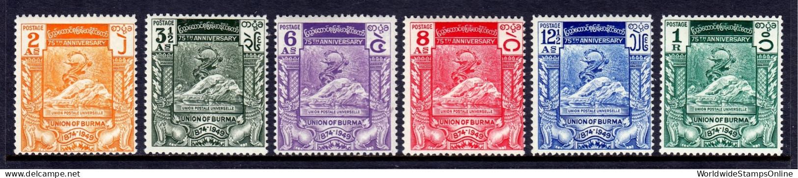Burma - Scott #116-121 - MNH - SCV $7.30 - Myanmar (Birmanie 1948-...)