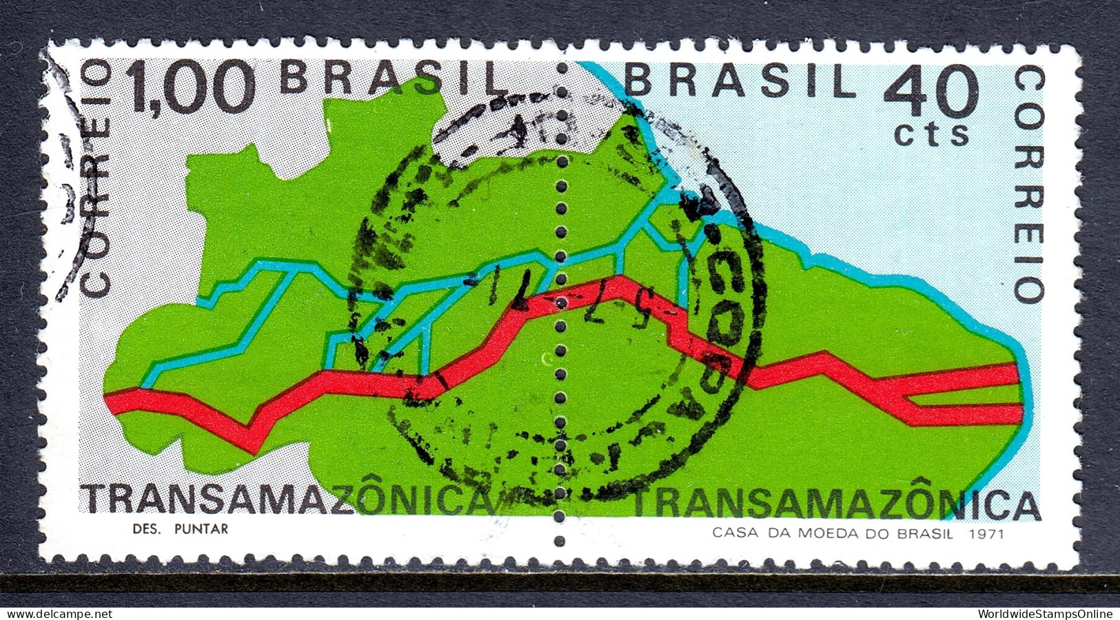 Brazil - Scott #1190a - Used - SOTN - SCV $20.00 - Ongebruikt