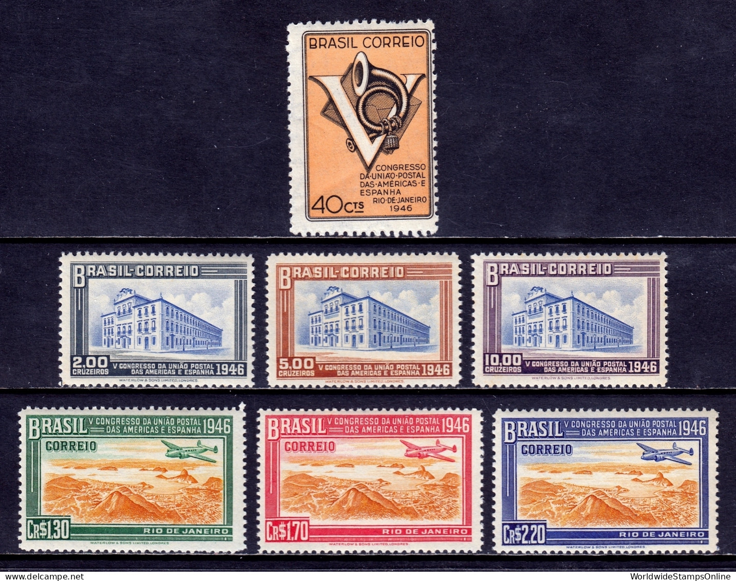Brazil - Scott #643-649 - MLH - Creasing & Short Perfs #643 - SCV $9.35 - Unused Stamps