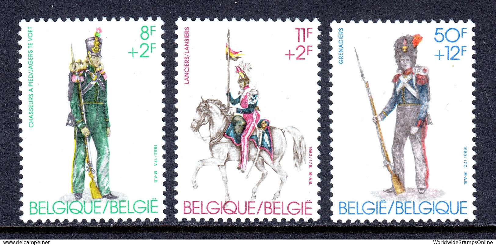 Belgium - Scott #B1026-B1028 - MH - SCV $6.00 - Ungebraucht