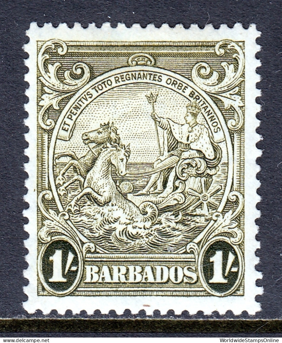 Barbados - Scott #200a - MH - Olive Green - SCV $12 - Barbados (...-1966)