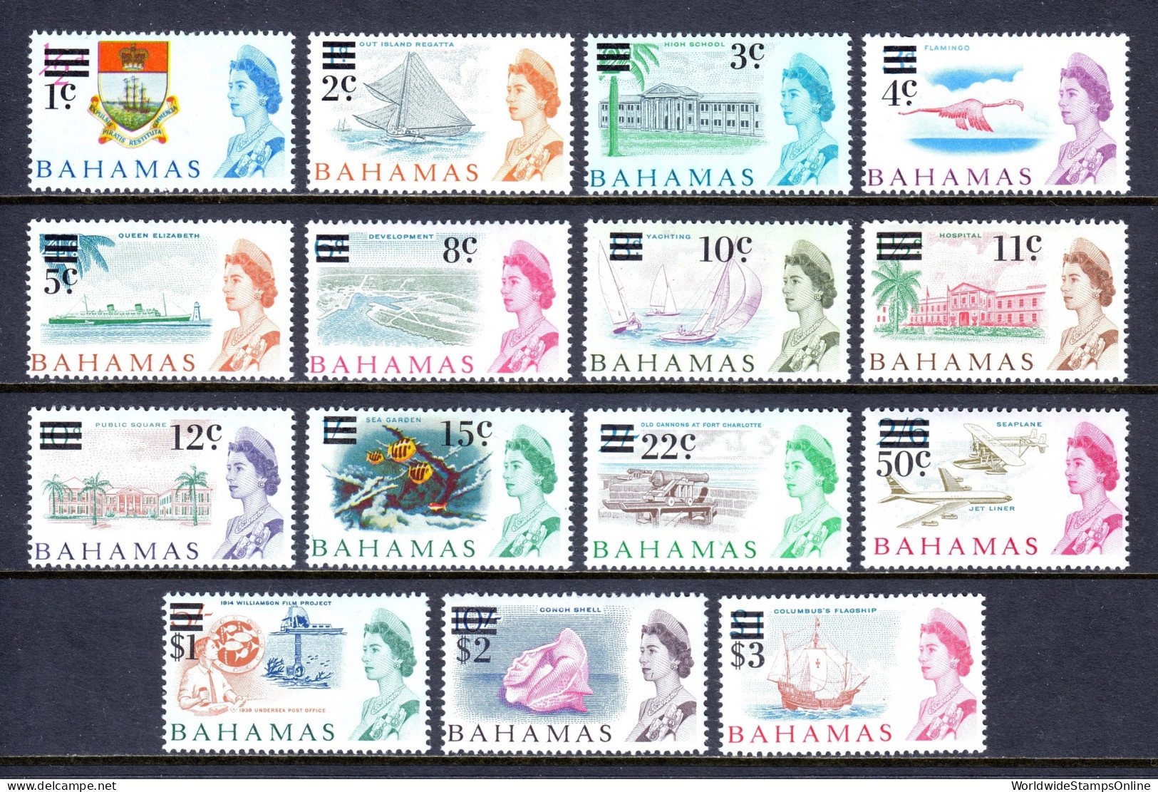 Bahamas - Scott #230-244 - MLH - Pulled Perf #231 - SCV $24 - 1859-1963 Kolonie Van De Kroon