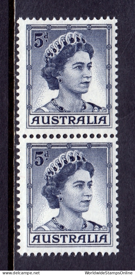 Australia - SG #314b - Coil Pair With Large/small Perfs - MNH - SG £10 - Ongebruikt