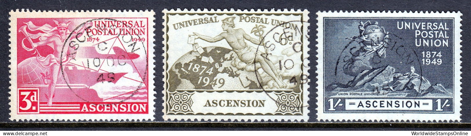 Ascension - Scott #57, 59, 60 - Used - Short Set - SCV $8.50 - Ascension (Ile De L')