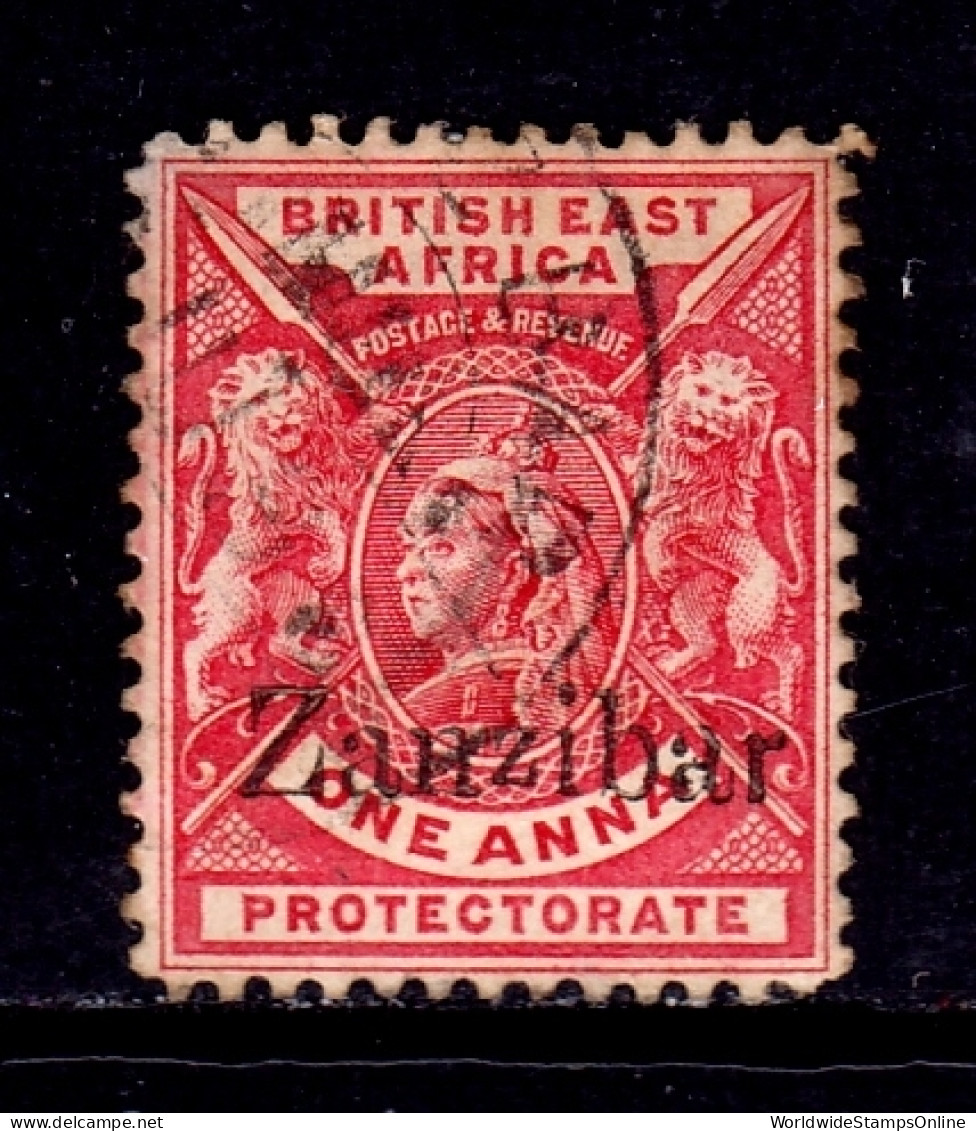 Zanzibar - Scott #33 - Used - Toning, Remnant Gum, Pencil/rev. - SCV $19 - Zanzibar (...-1963)