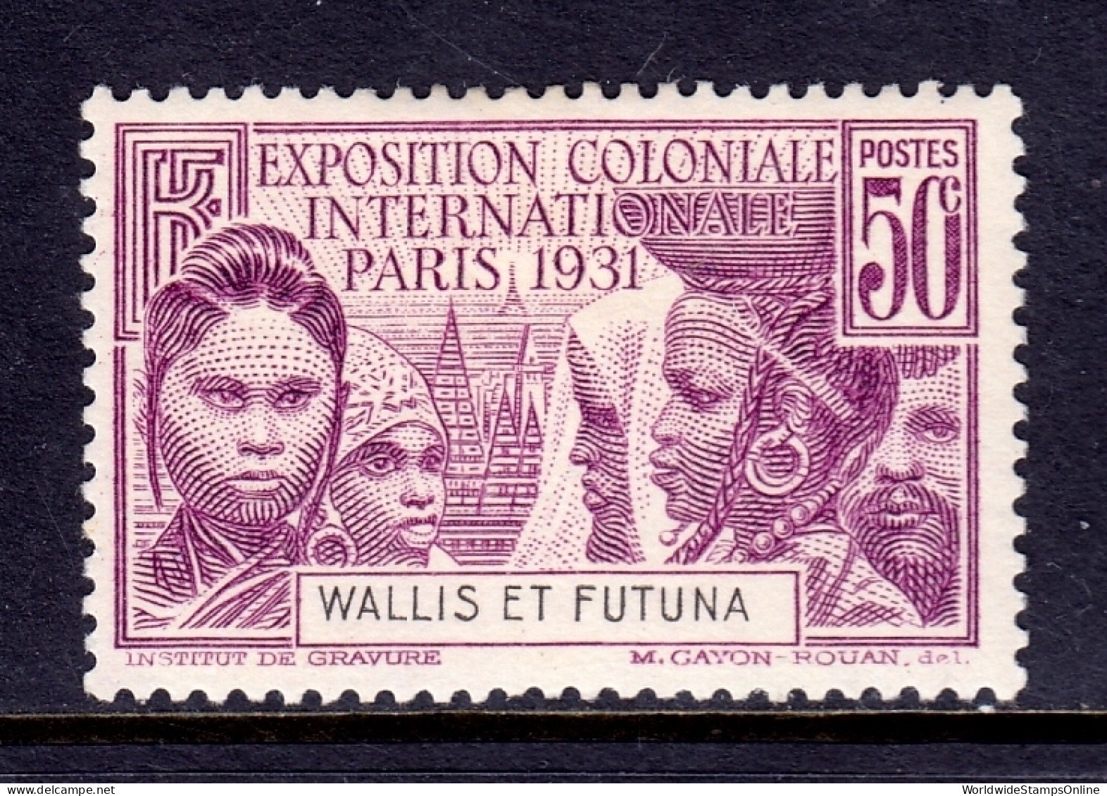 Wallis And Futuna - Scott #86 - MH - Small Patch DG - SCV $8.75 - Used Stamps