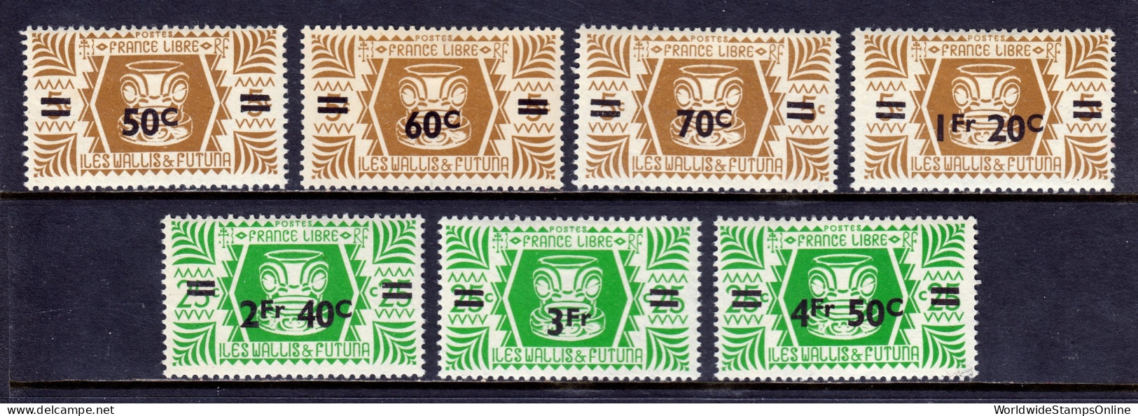 Wallis And Futuna - Scott #141//147 - MH - Short Set - SCV $8.50 - Unused Stamps