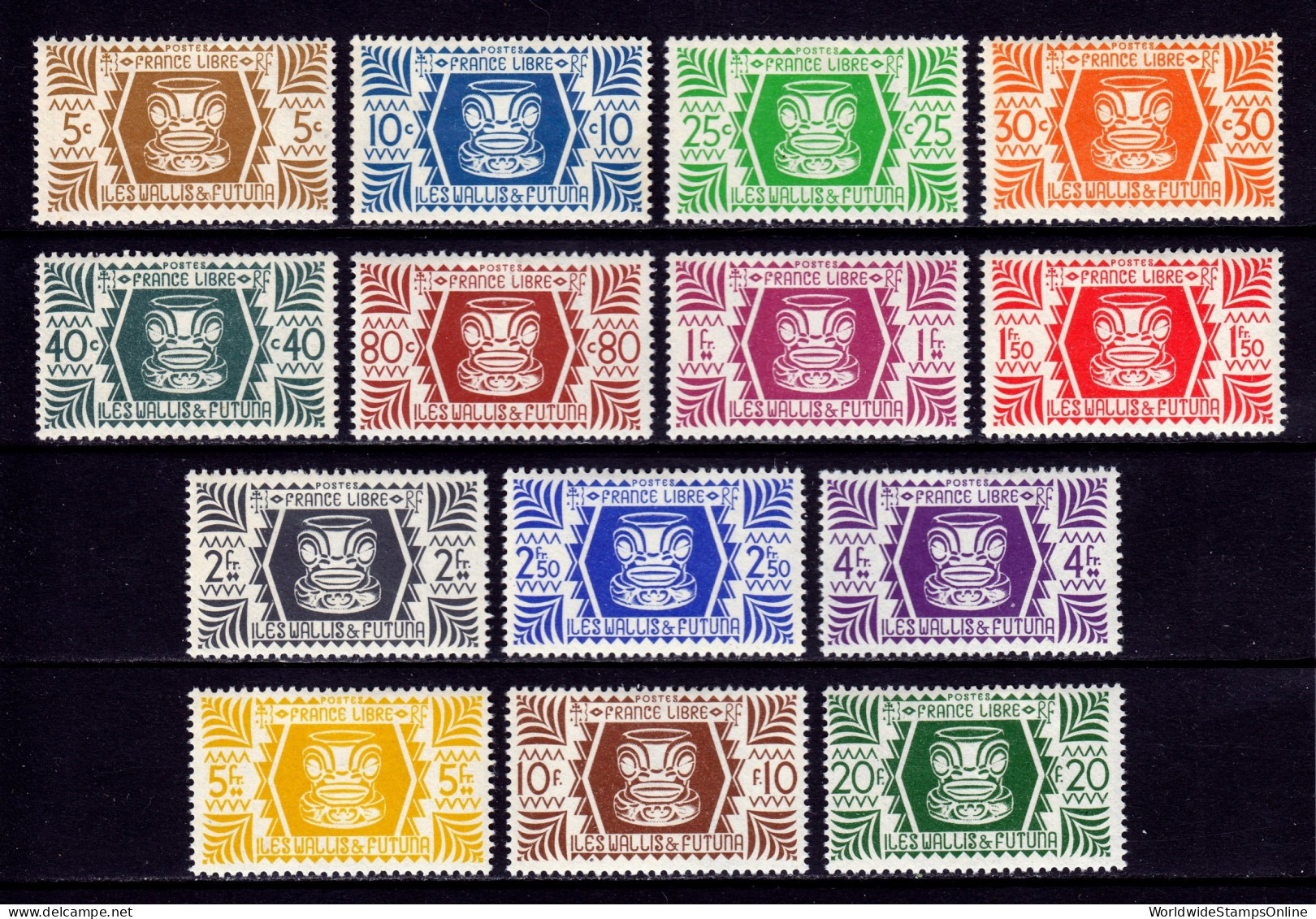 Wallis And Futuna - Scott #128-140 - MH - SCV $12 - Unused Stamps