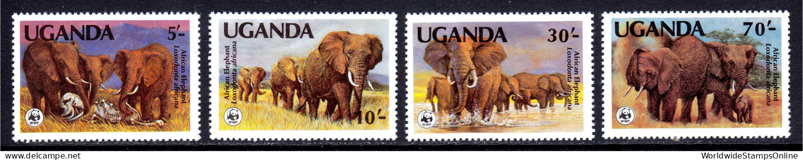 Uganda - Scott #371-374 - MNH - Crease #371 - SCV $18 - Uganda (1962-...)