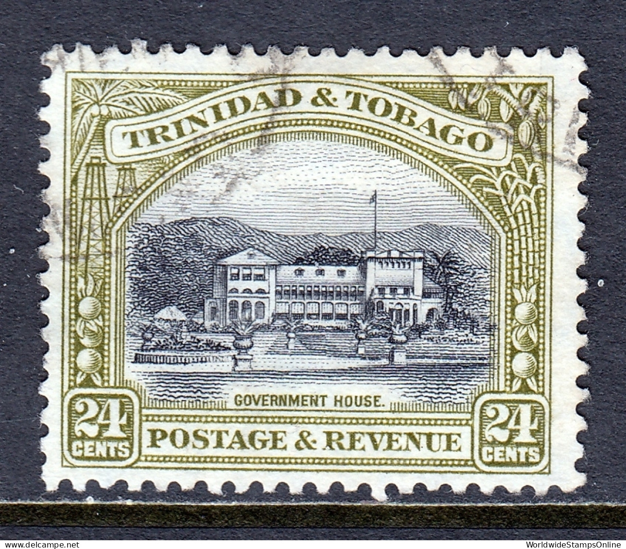 Trinidad And Tobago - Scott #40a - Used - Pencil/rev. - SCV $16 - Trinidad & Tobago (...-1961)