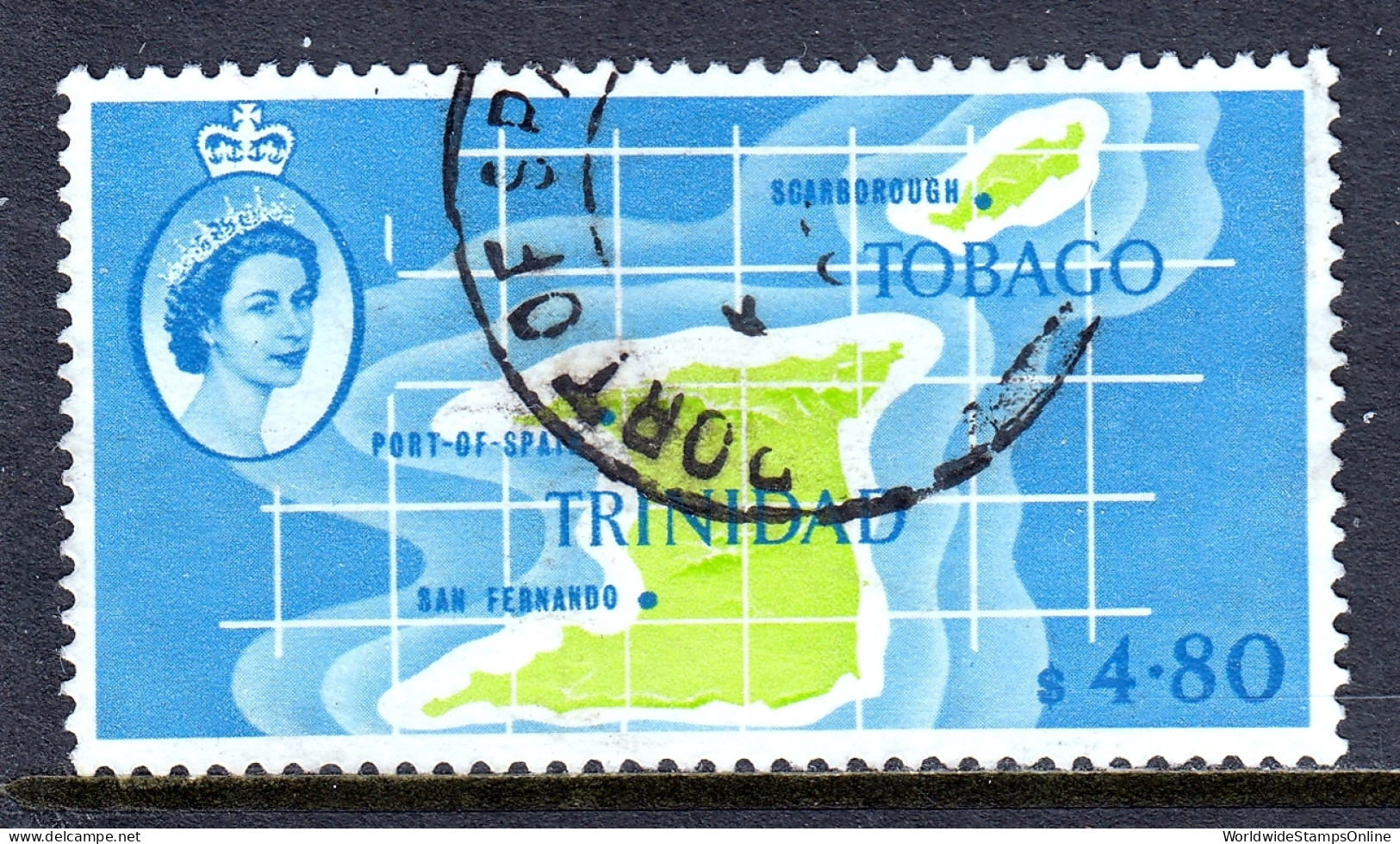 Trinidad And Tobago - Scott #102 - Used - A Bit Of Creasing At Right - SCV $20 - Trinidad & Tobago (...-1961)