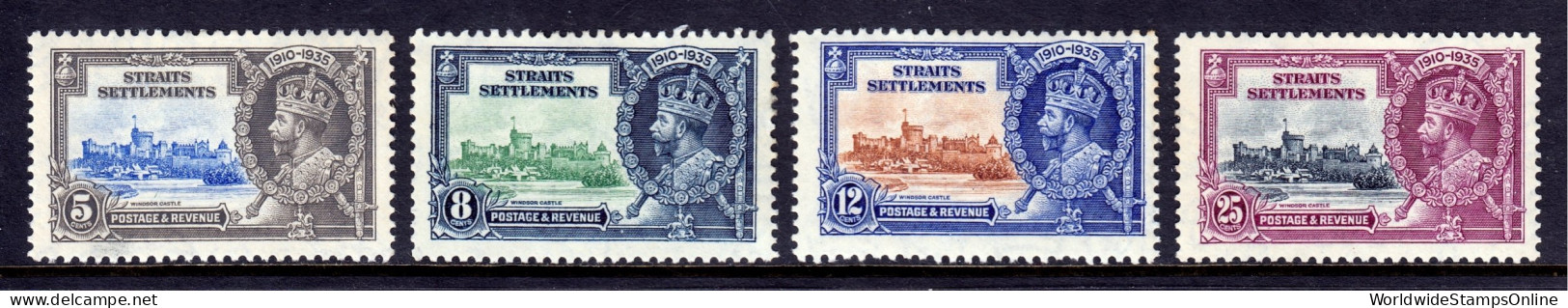 Straits Settlements - Scott #213-216 - MH - See Description - SCV $15 - Straits Settlements