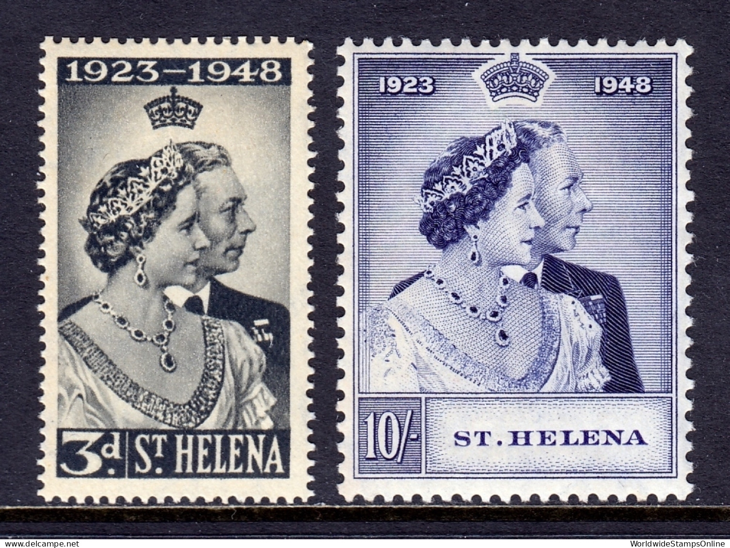 St. Helena - Scott #130-131 - MH - Small Crease UR #131 - SCV $32 - Saint Helena Island