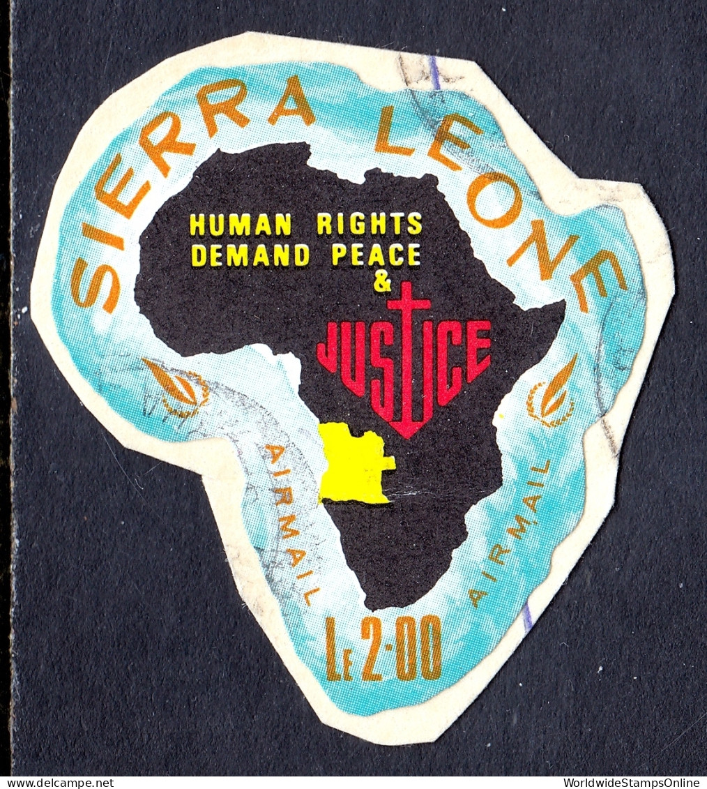 Sierra Leone - Scott #C78 - Used - On Piece, Angola Design - SCV $10 - Sierra Leona (1961-...)