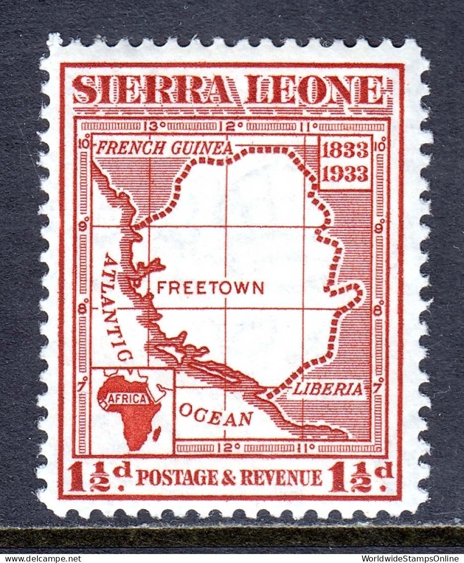 Sierra Leone - Scott #155 - MH - Tiny Patch Of Paper Adhesion/rev. - SCV $8.50 - Sierra Leona (...-1960)